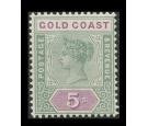 SG33. 1900 5/- Green and mauve. Brilliant fresh mint...