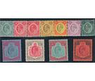 SG72-81. 1908 Set of 10. Superb fresh mint...