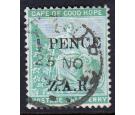 SG1b. 1899 '1/2 PENCE' Green. 'Wide Spacing'. Superb fine used..