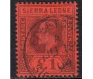 SG85. 1903 £1 Purple/red. Brilliant fine used...