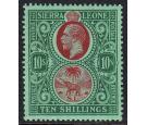 SG146. 1927 10/- Red and green/green. Brilliant fresh perfectly.