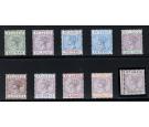 SG43-52. 1891 Set of 10. Superb fresh mint...