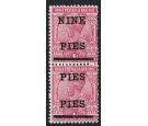 SG192b. 1921 9p on 1a Rose-carmine. Error: "PIES PIES". U/M mint