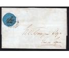 SG5. 1851 12c Blue. Remarkable example on folded letter...