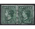 SG29. 1884 6d Deep green. Superb used pair...