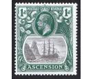 SG11b. 1924 1d Grey-black and deep blue-green. 'Torn Flag'...