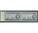 SG266ba. 1937 25c Slate. 'Pair, One Without Watermark'. U/M mint