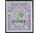 SG51s. 1913 5/- Grey-green and violet. 'SPECIMEN'. Brilliant U/M