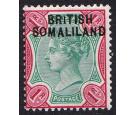 SG10a. 1903 1r Green and aniline carmine. 'BR1TISH' for 'BRITISH