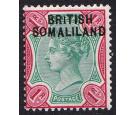 SG10a. 1903 1r Green and aniline carmine. 'BR1TISH' for 'BRITISH