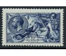 SG402. 1913 10/- Indigo-blue. Brilliant fresh well centred...