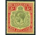 SG53. 1918 5/- Deep green and deep red/yellow. Superb fresh well