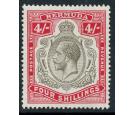 SG52b. 1920 4/- Black and carmine. Choice superb fresh well cent