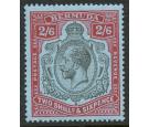 SG89. 1927 2/6 Black and carmine/pale blue. Brilliant fresh mint