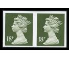 SG X955a 1884 18p Deep olive-grey. 'Imperforate Pair'. U/M mint.