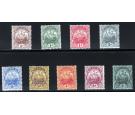 SG44-51. 1910 Set of 9. Superb mint with fantastic...