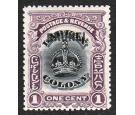 SG11a. 1906 1c Black and purple. 'Black Overprint'. Superb fresh