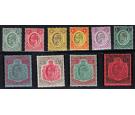 SG72-81. 1908 Set of 10. Superb fresh mint...