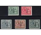 SG106s-110s. 1920 Set of 5. 'Specimen'. Very fine mint...