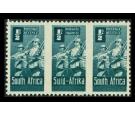 SG97c. 1/2d Blue-green. 'Roulettes Omitted'. U/M triplet...