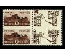 SG130c. 1944 1/- Brown. 'Overprint Inverted'. Brilliant U/M mint