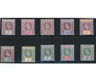 SG67-76. 1904 Set of 10. Superb fresh mint...