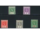 SG27-35. 1922 Set of 5. Brilliant fresh mint...