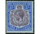 SG51bb. 1920 2/- Purple and blue/blue. 'Broken crown and scroll'