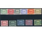 SG8-17. 1908 Set of 11. Superb fresh mint...