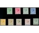 SG81-89. 1912 Set of 9. Extremely fine mint...