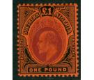 SG44. 1909 £1 Purple and black/red. Superb fresh...