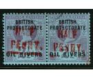 SG13. 1893 1/2d on 2 1/2d Purple/blue. A superb used pair...