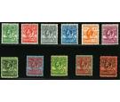 SG116-126. 1929 Set of 11. Set superb fresh mint...
