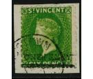 SG34. 1881 1d on 6d Bright green. Superb used...
