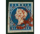 SG3. 1871 6d Deep blue. Fine used with very large...
