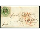 SG55. 1847 1/- Green. Very fine used with...