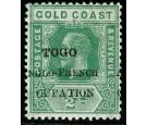 SG H34e. 1915 1/2d Green 'CUPATION' for 'OCCUPATION'. U/M...