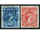 SG41-42. 1898 2/6d Deep blue and 5/-Red. Set of 2. Both superb..