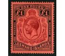 SG80a. 1928 £1 Purple and black. 'Break in Scroll'. Superb fres