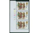 SG1072a. 1978 Xmas 9p Imperforate. The Cylinder Pair. U/M mint..