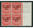 SG53bVar. 1922 1d Scarlet. 'Accent inserted by hand (INVERTED)..