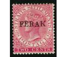 SG19ab. 1891 2c Pale rose. "FERAK" corrected. Superb...