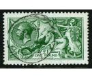 SG403 Var. 1913 £1 Deep Green. Superb fine perfectly centred...