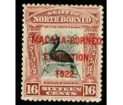SG267b. 1922 16c Brown-lake. 'Overprint in red'. A superb fresh.