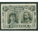 SG171. 1910 2d Black and grey-black. 'Perforation 15'. A fantast