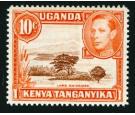 SG134b. 1941 10c Red-brown and orange. 'Perforation 14'. Single.