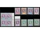 SG10-18. 1902 Set of 9. All superb fresh mint...