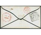 1857 (9 December). Mourning Envelope "via Halifax" to...