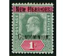 SG9. 1908 1/- Green and carmine. Brilliant fresh well...