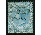 SG62a. 1883 2c on 12c Blue. 'S' of 'Cents' Inverted. Very fine u